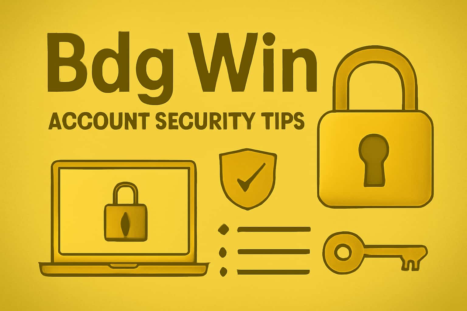 An informative illustration on Bdg Win Account Security Tips with emphasis on protective measures.