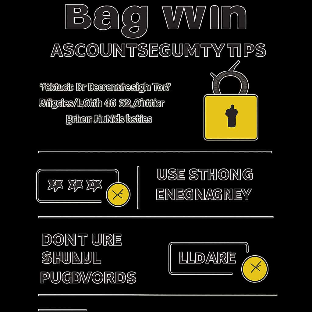 An educational diagram on secure password practices for Bdg Win.