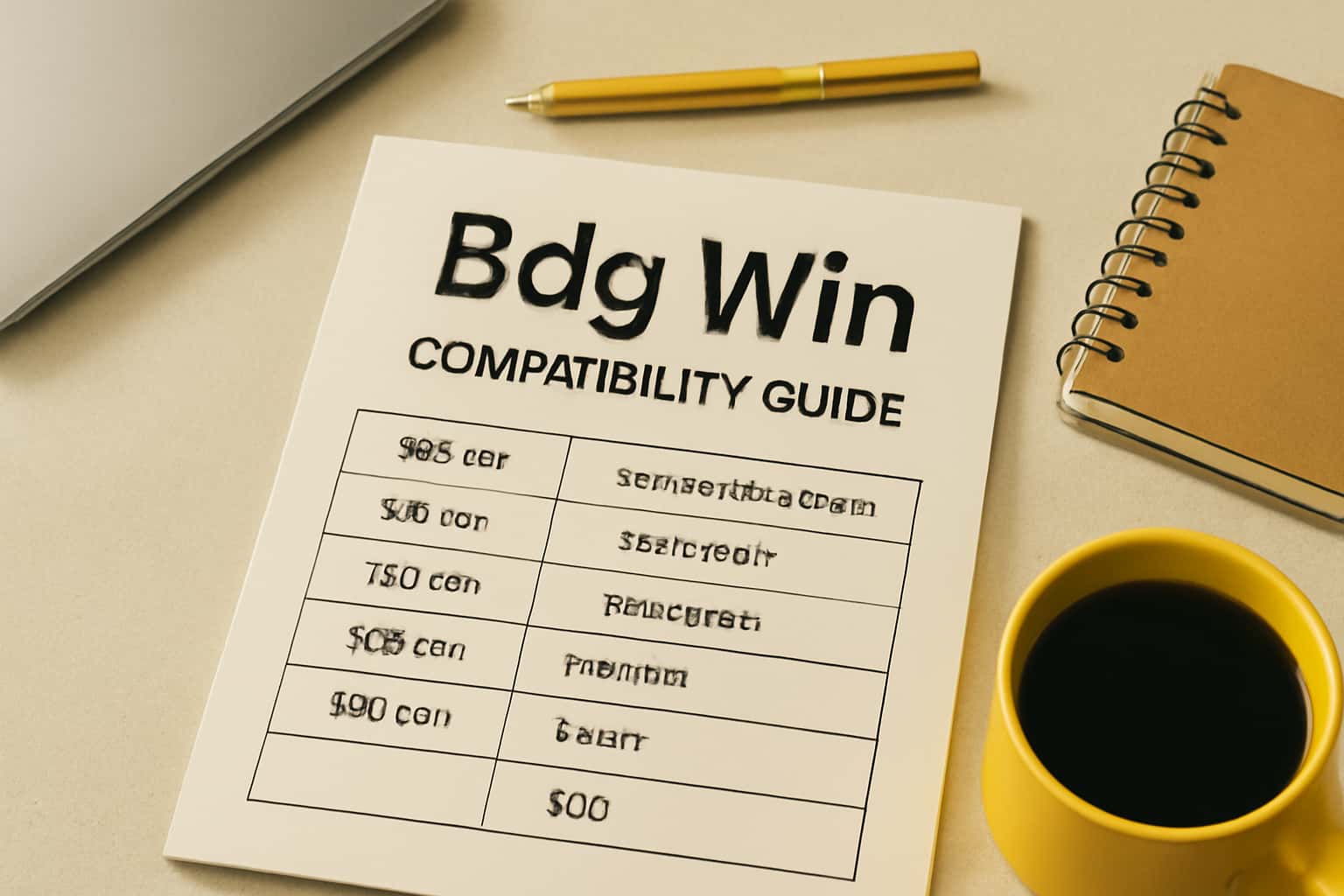 A futuristic representation of Bdg Win Compatibility Guide with a tech-inspired design.