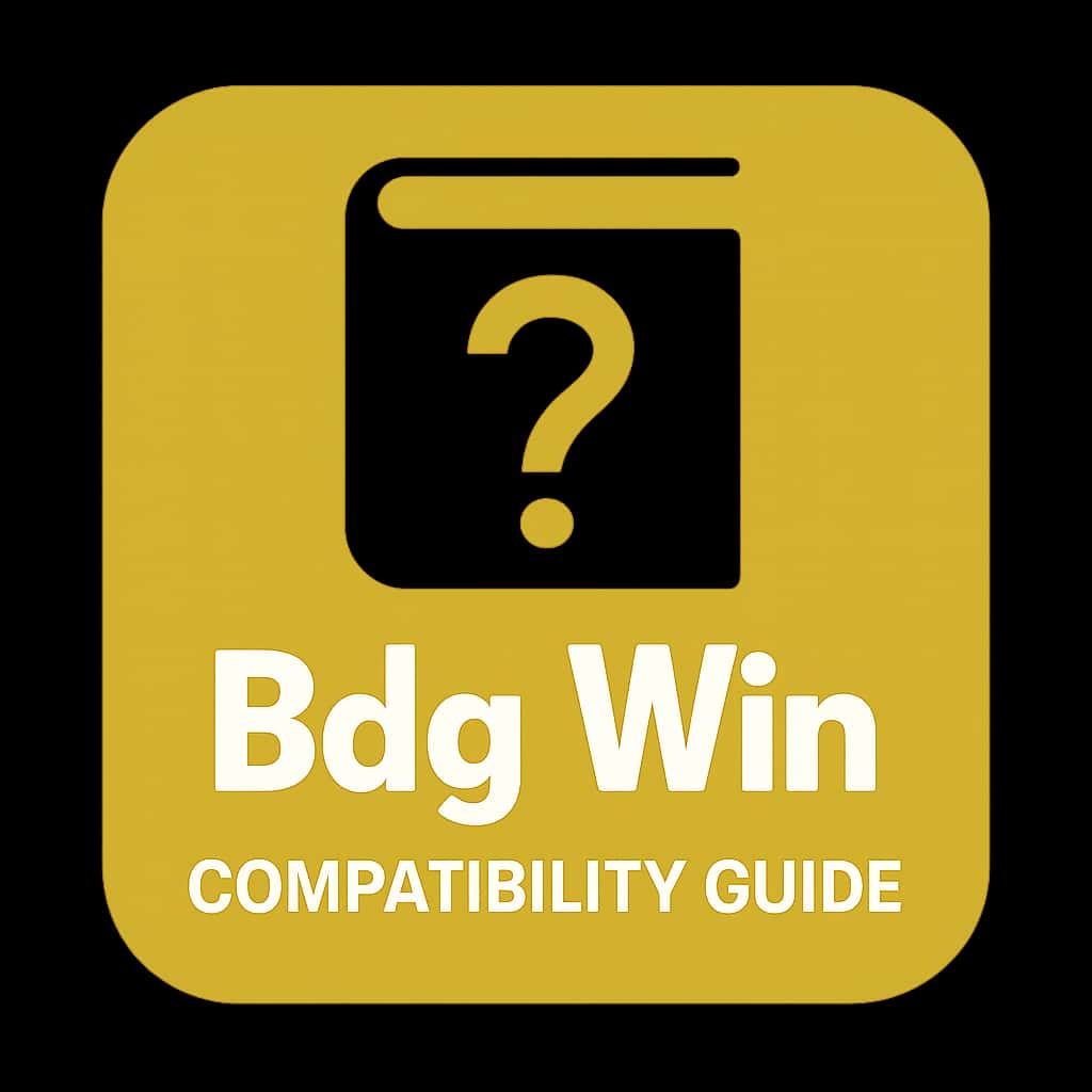 A professional icon depicting Bdg Win Compatibility Guide.