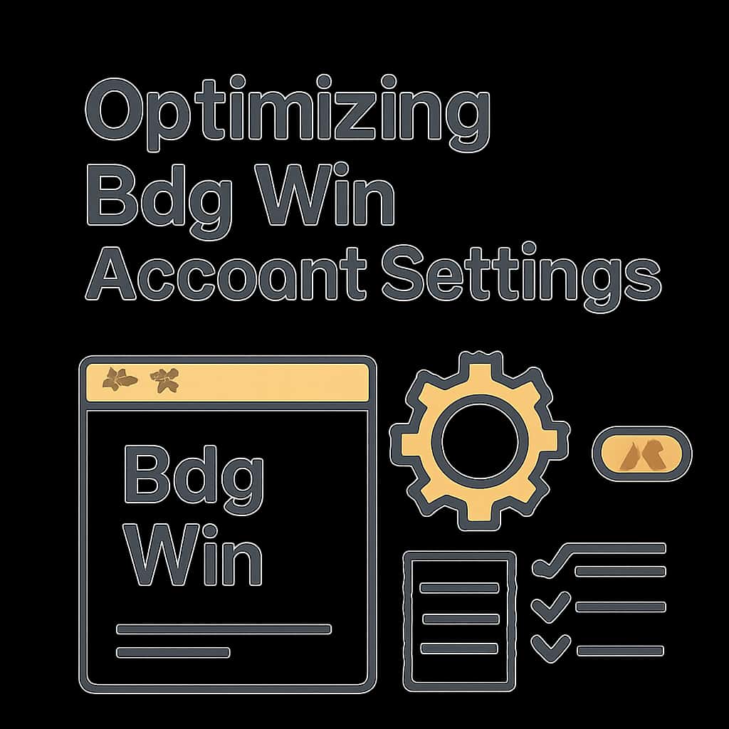 Illustration of account settings optimization for Bdg Win.