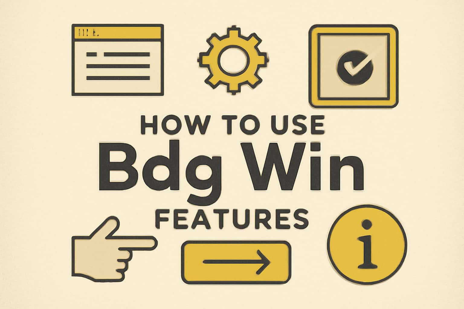An informational scene illustrating how to use Bdg Win features.