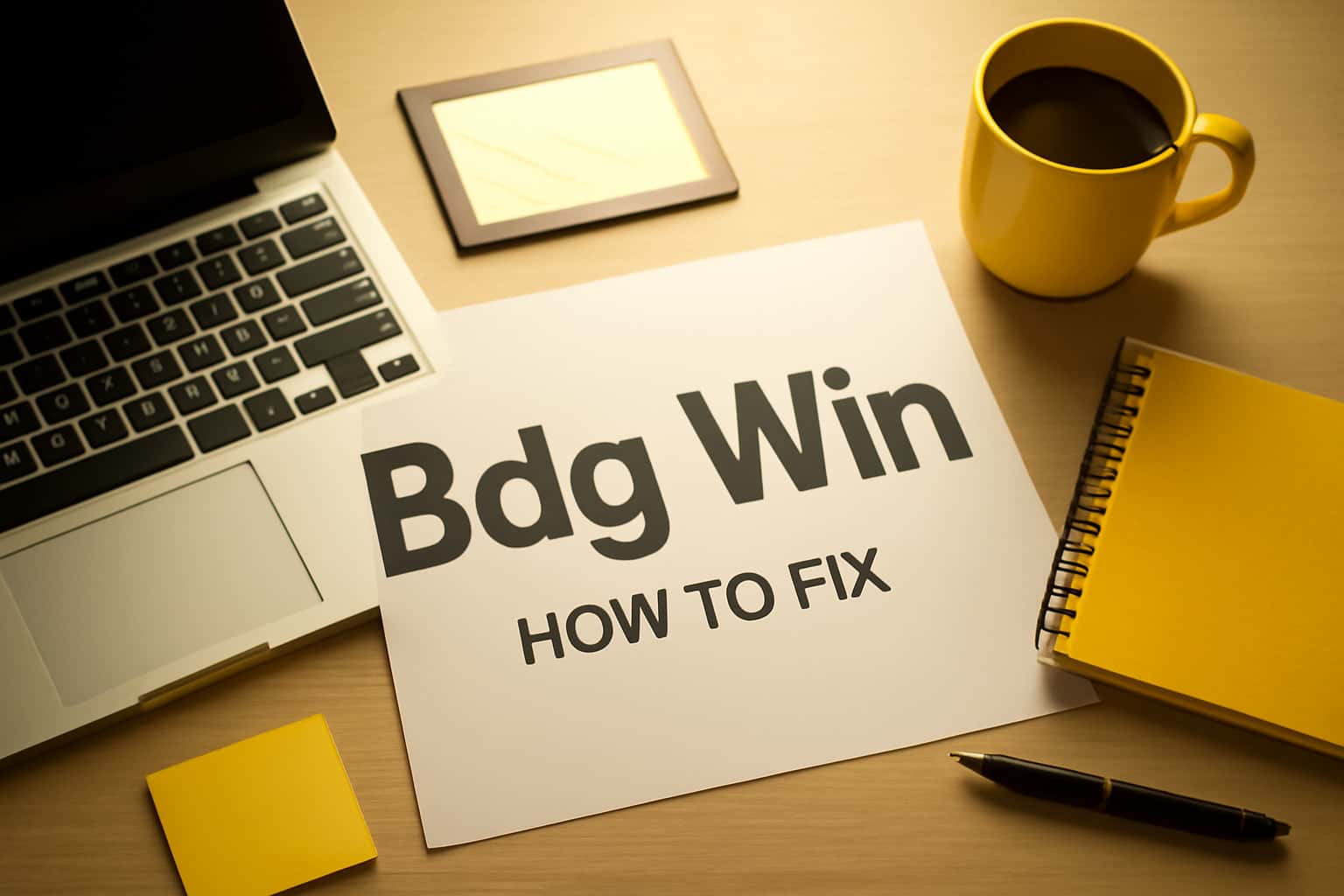 An illustrative image depicting troubleshooting steps for Bdg Win issues.