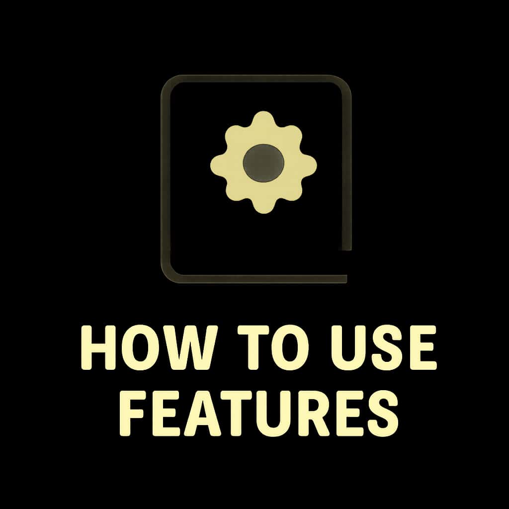 A badge icon for Bdg Win features guide.