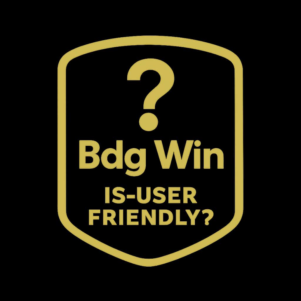 A badge illustrating the user-friendly aspects of Bdg Win.