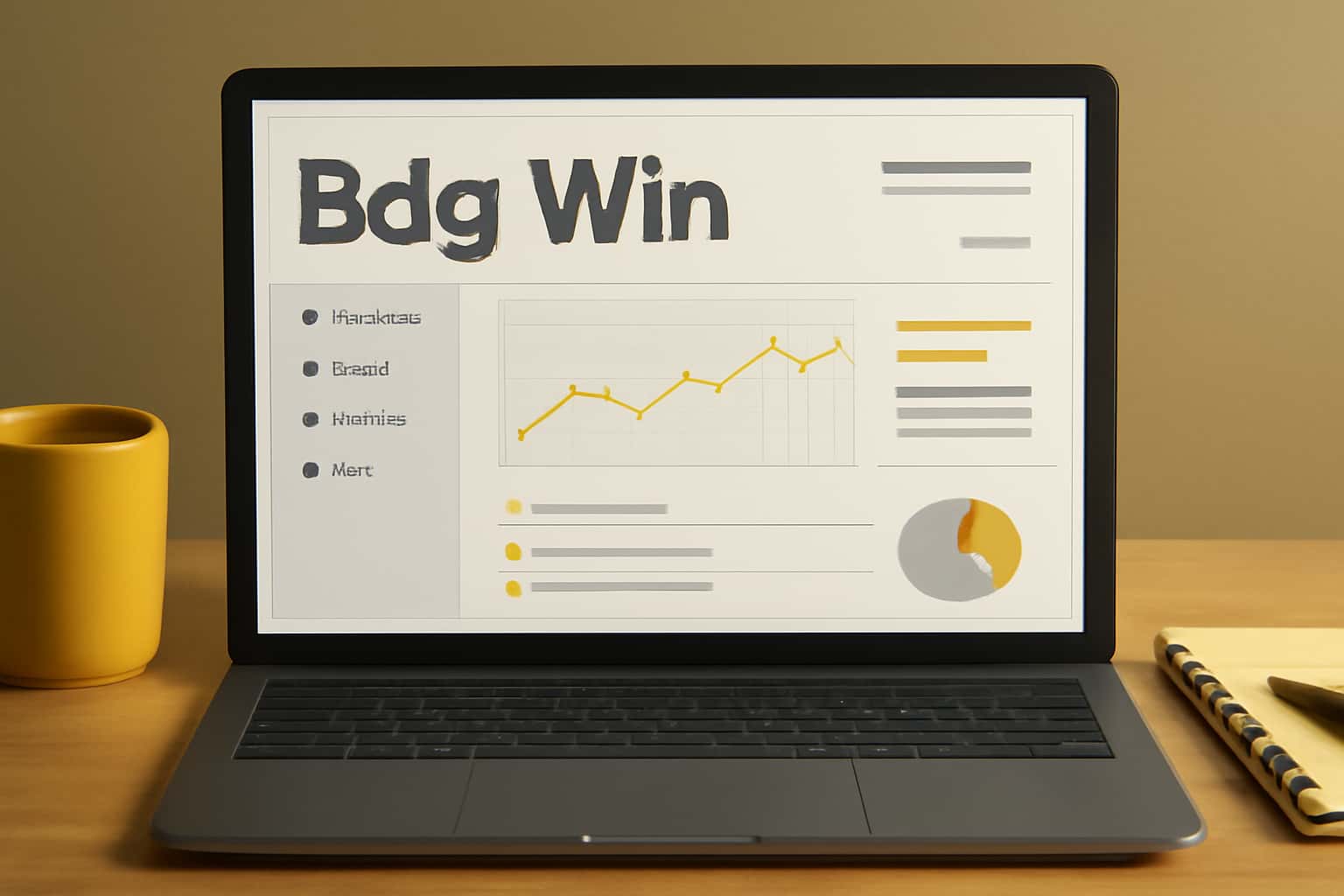 Informational scene depicting navigation elements of the Bdg Win Platform.