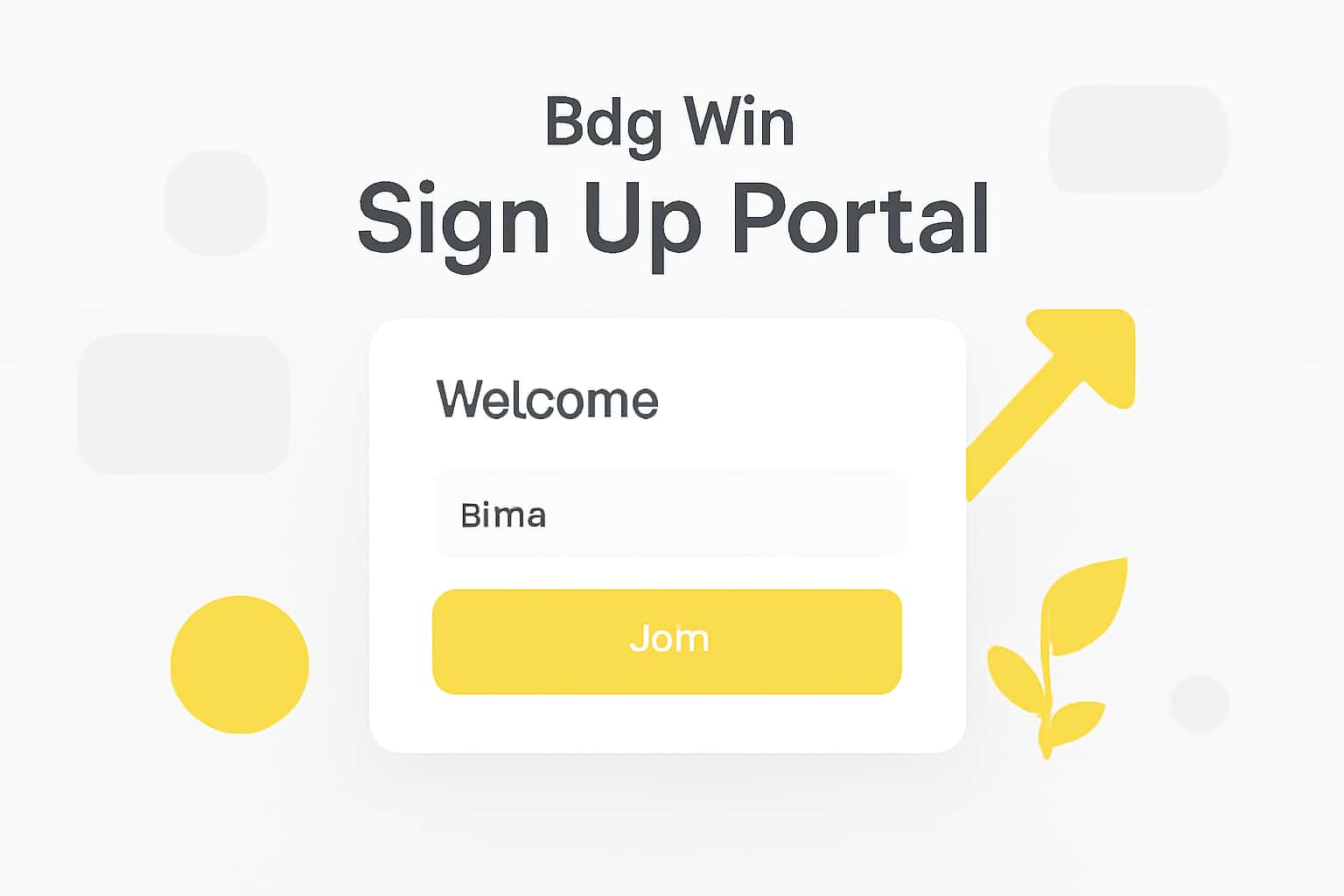 Bdg Win Sign Up Portal Interface