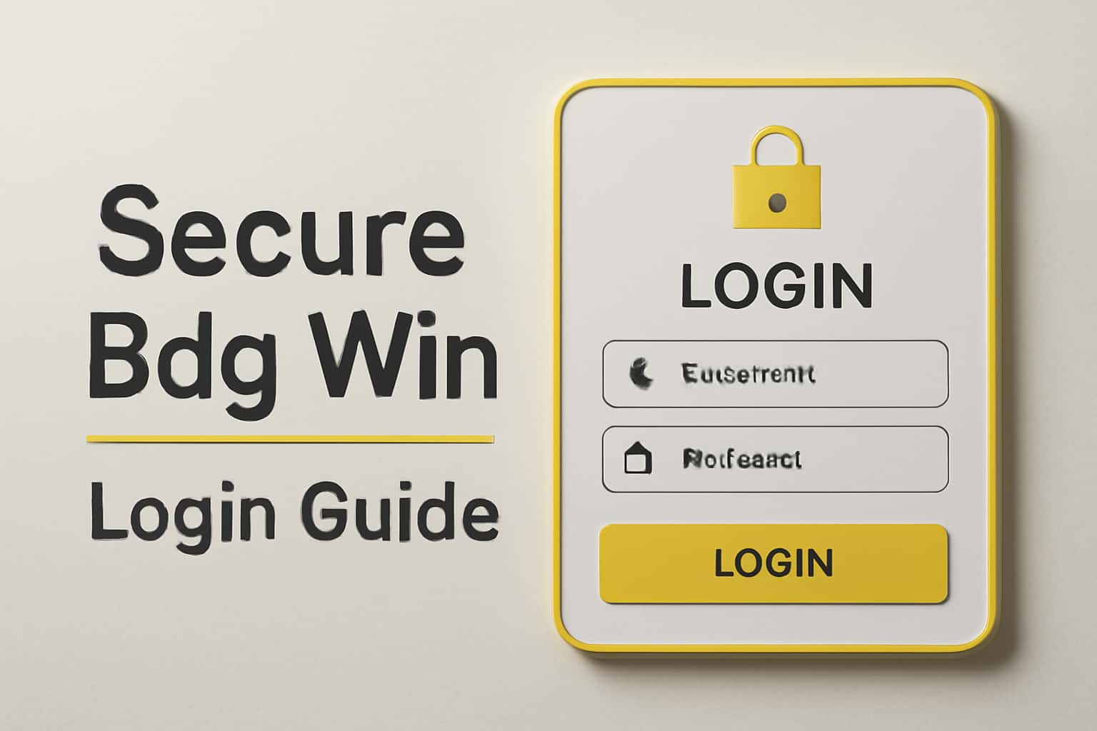 A visual representation of the Secure Bdg Win Login Guide, featuring the title text prominently.