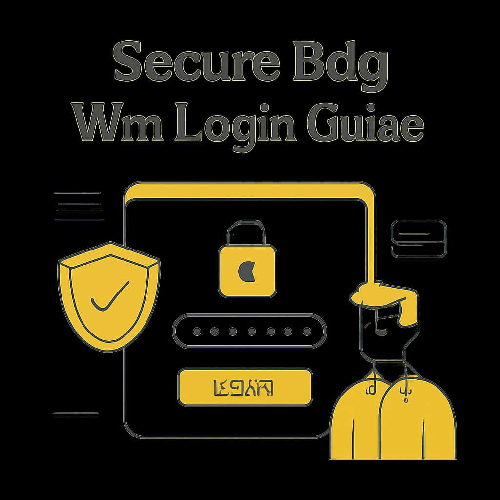 An educational diagram illustrating login procedures for the Secure Bdg Win platform.