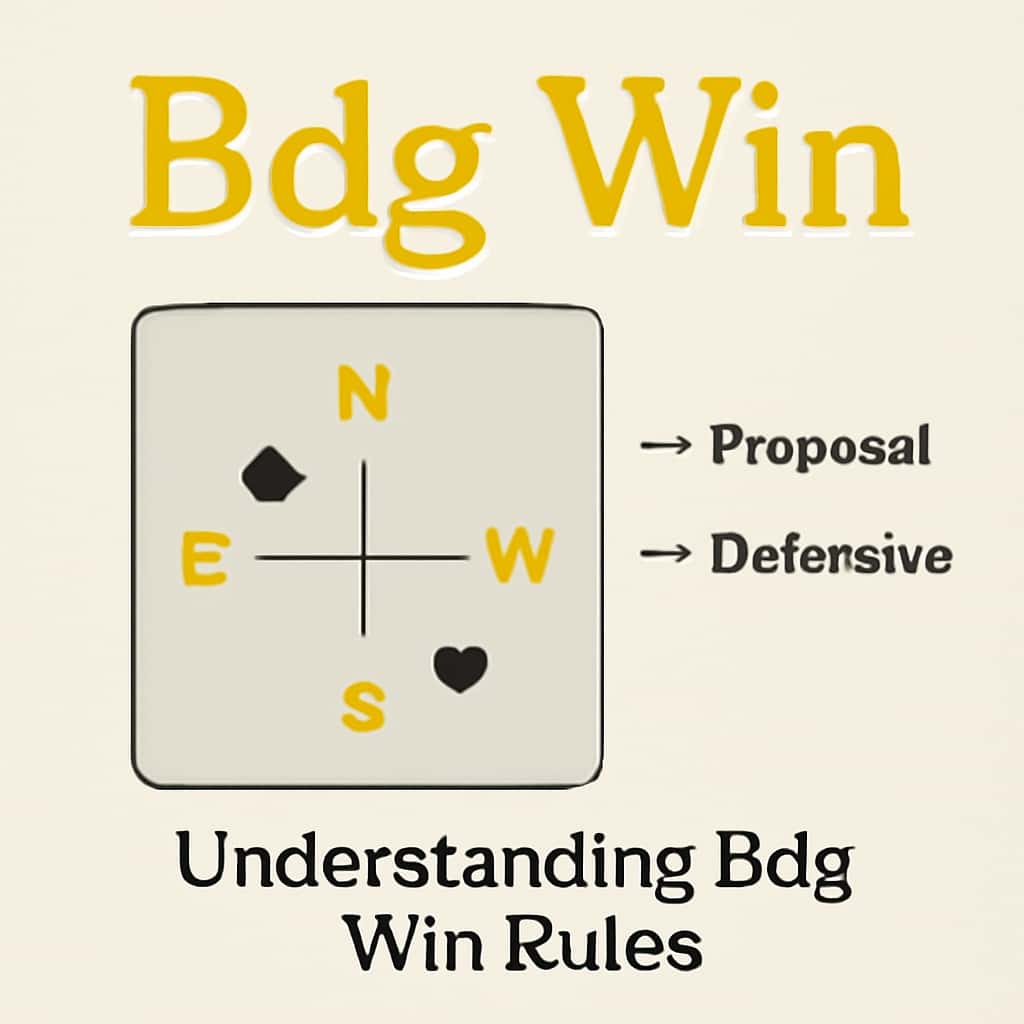 An educational graphic depicting Bdg Win guidelines.